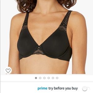NEW Wacoal all day Bra (black w/grey accents)